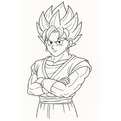 Vegito Coloring Pages for Kids – Super Cool 2026