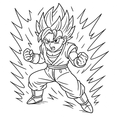 Vegito Coloring Pages for Kids – Super Cool 2026