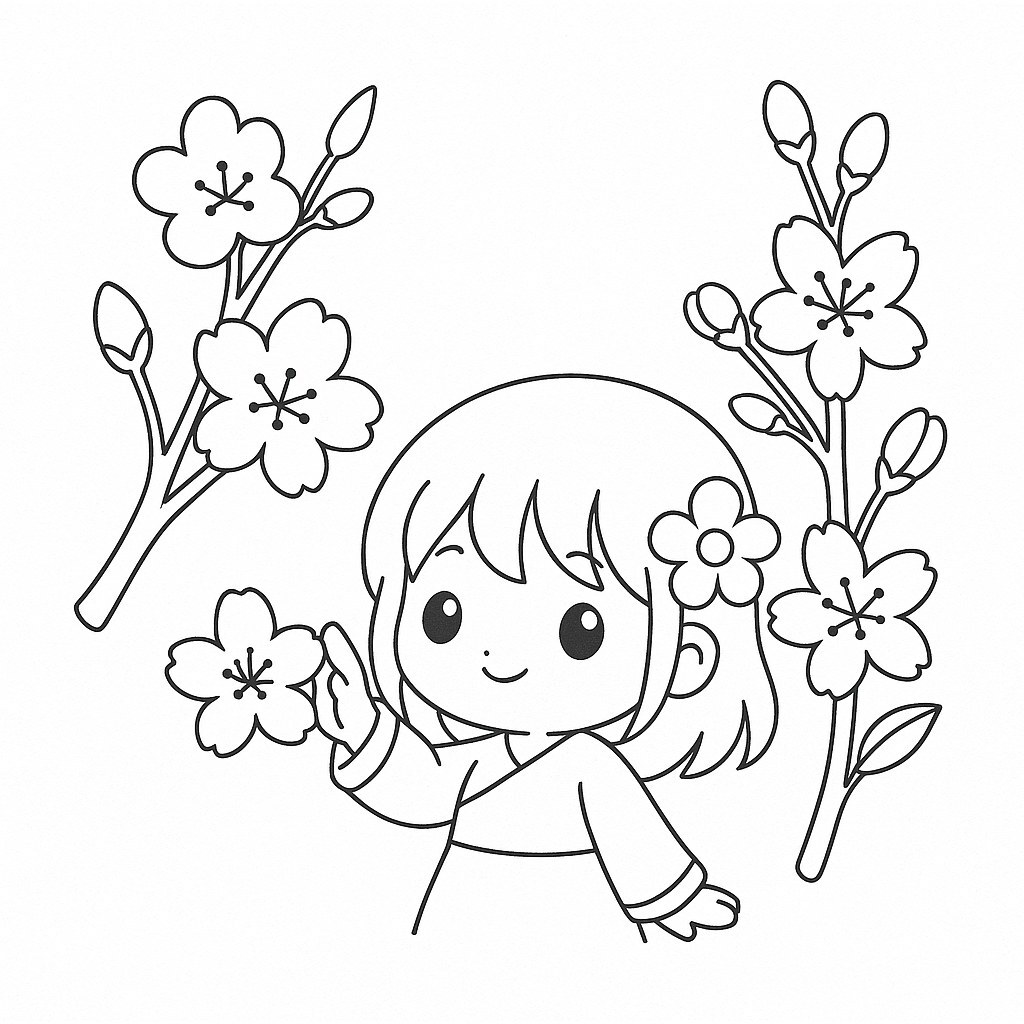 Chibi Coloring Page