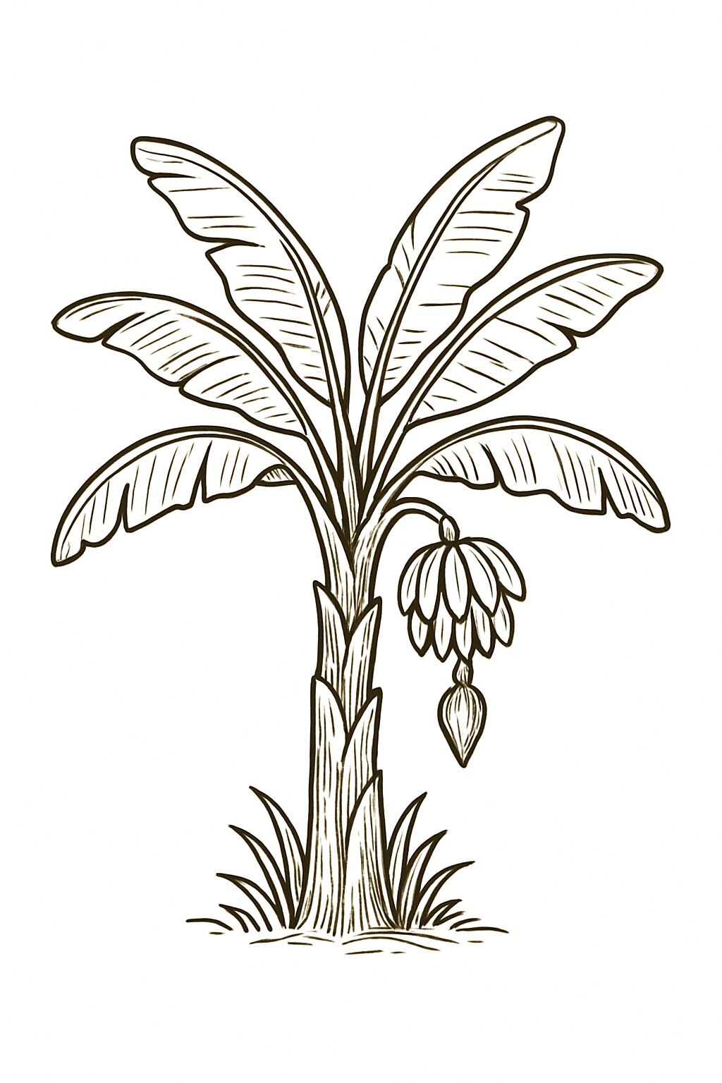 Vintage Banana Tree