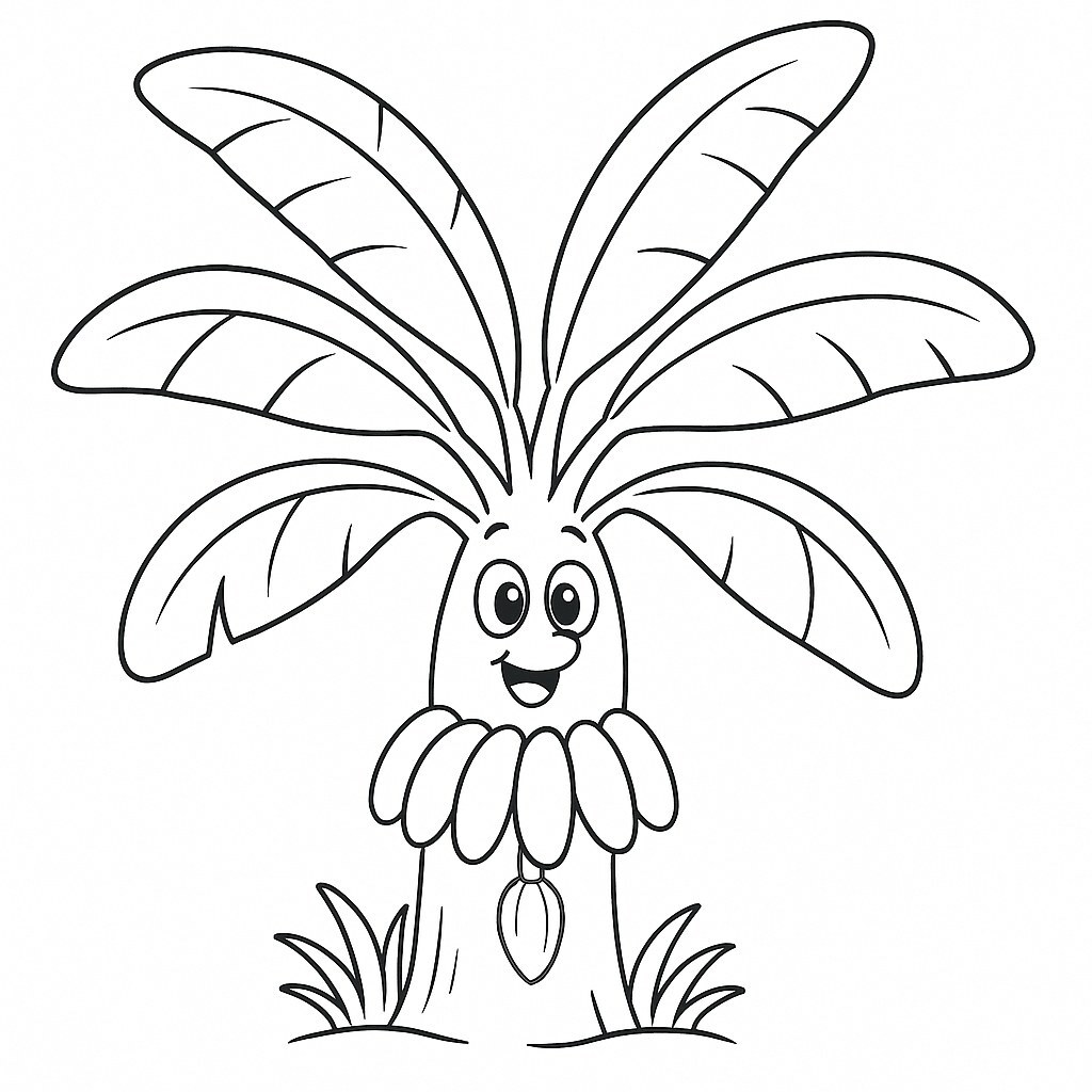 Cartoon Banana Tree