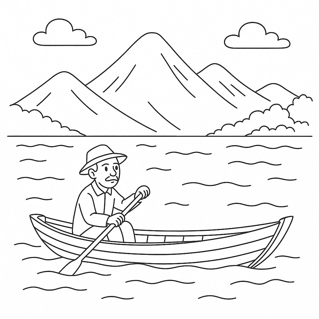 Boatman on a Wide River
