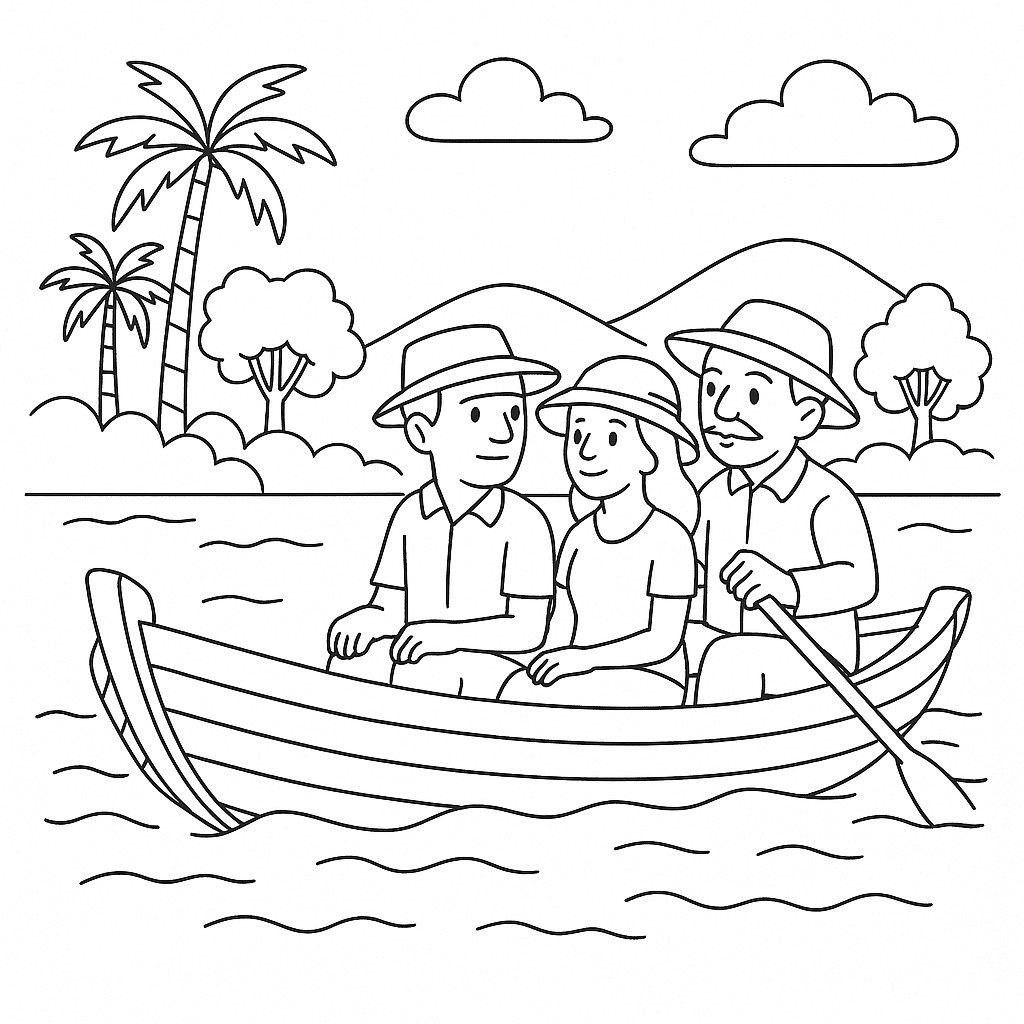 Boatman and Tourists