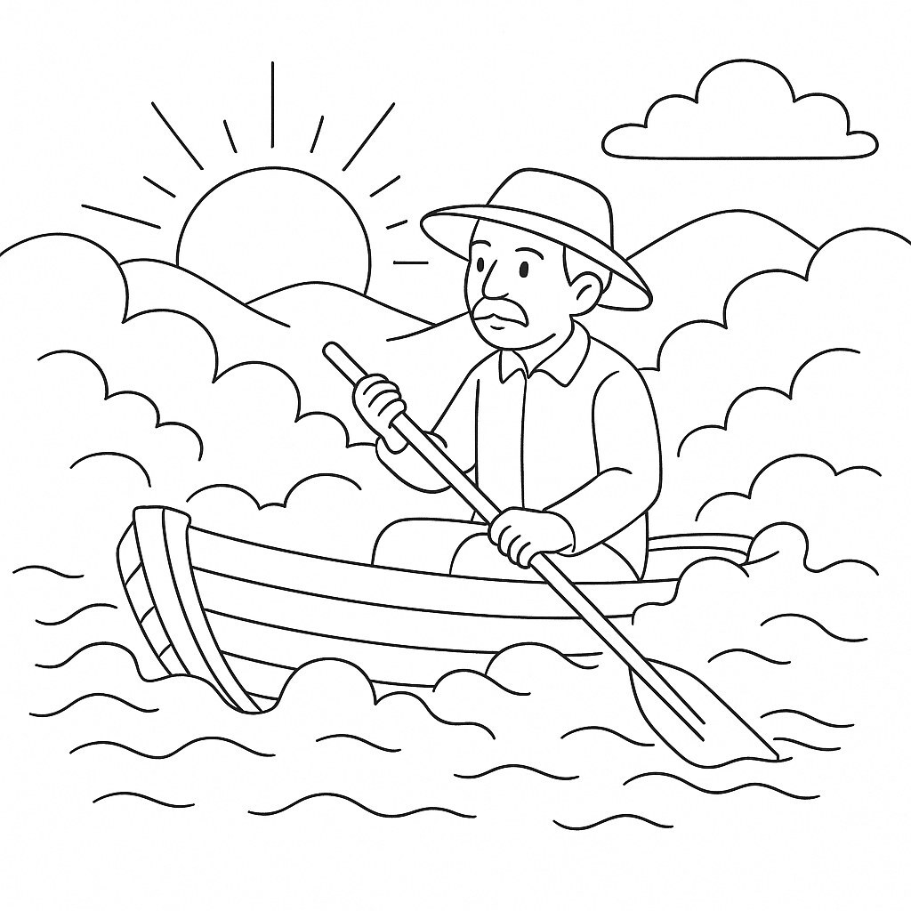 Boatman in the Morning Mist