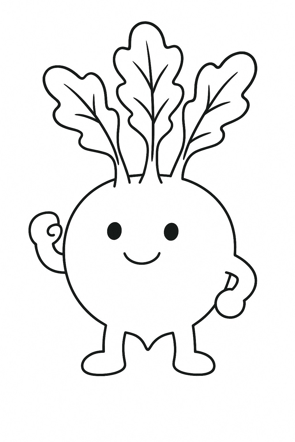 Cute Kohlrabi Coloring Pages for Kids 2026