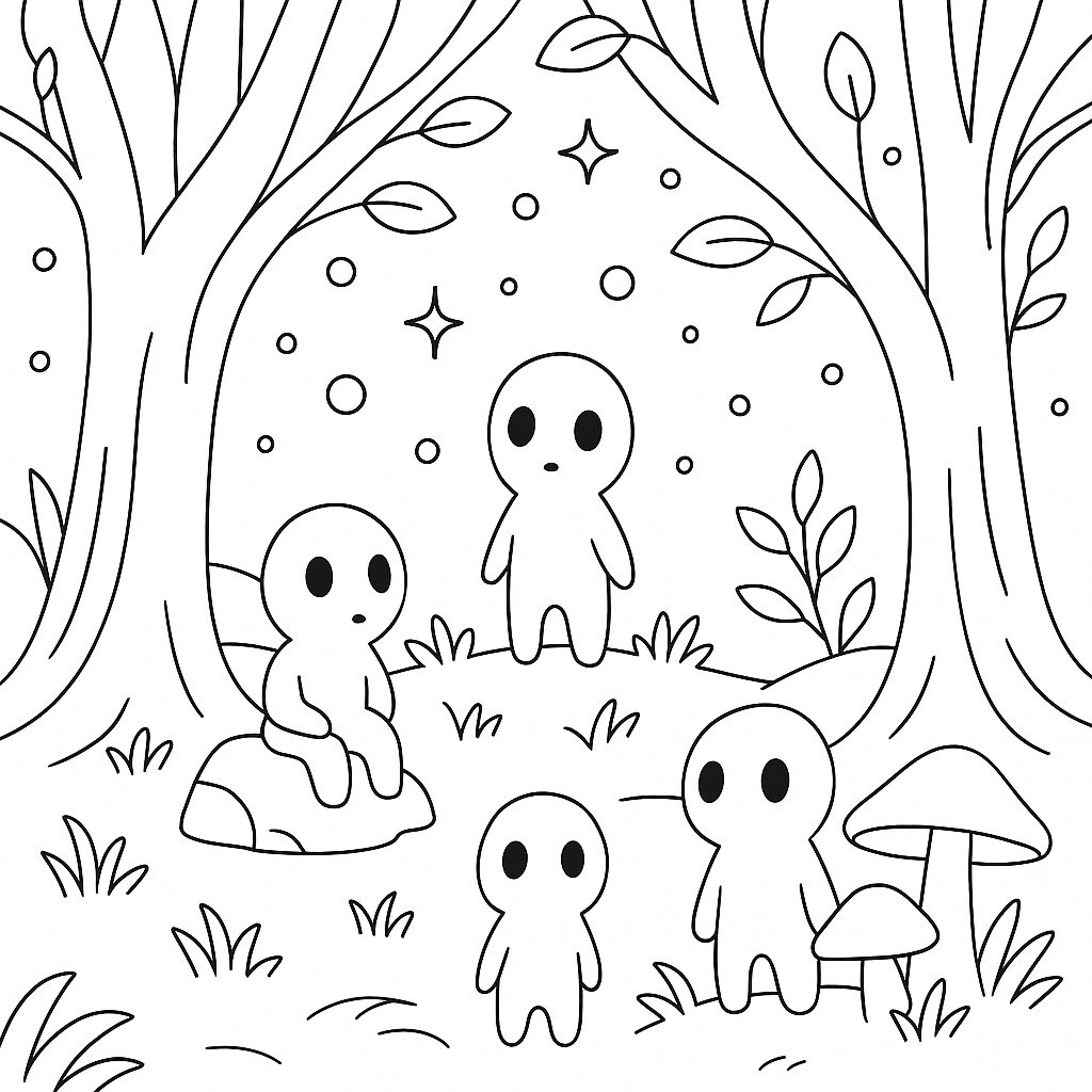 Enchanted Forest Coloring Page