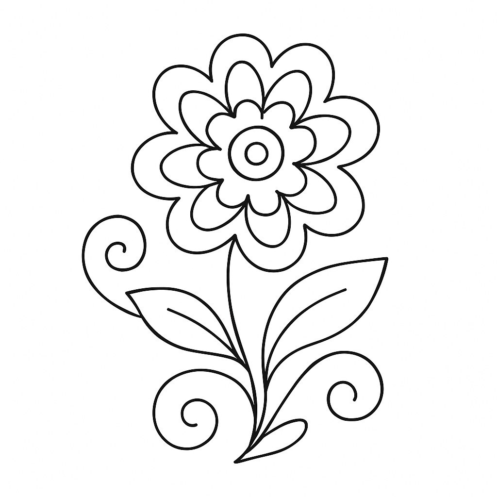 Flower Coloring Pages for Kids 2026 – Cute and Beautiful Designs