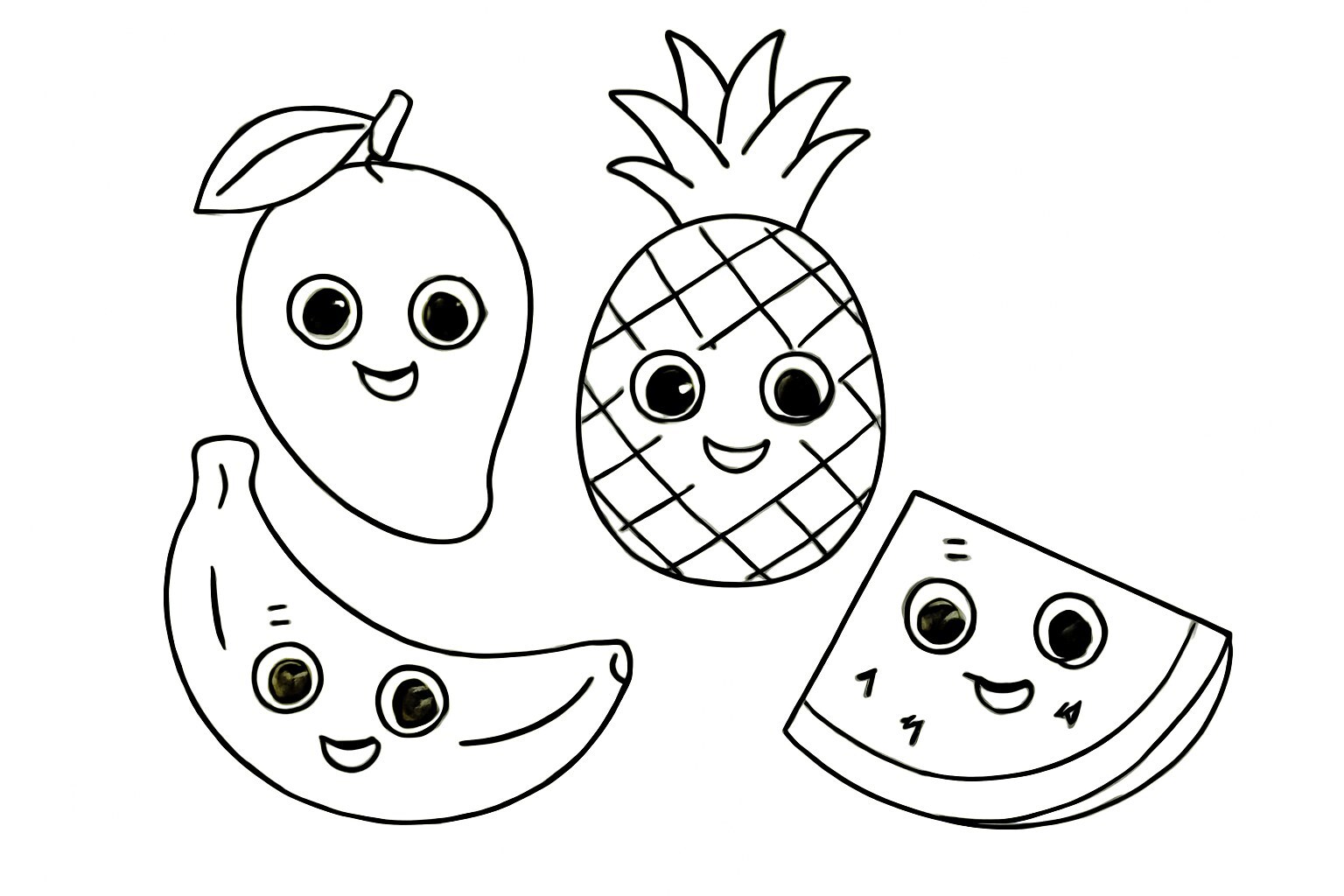 Fun Cartoon Fruits