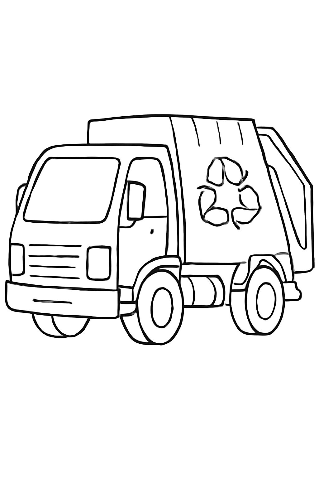 Modern Urban Trash Truck