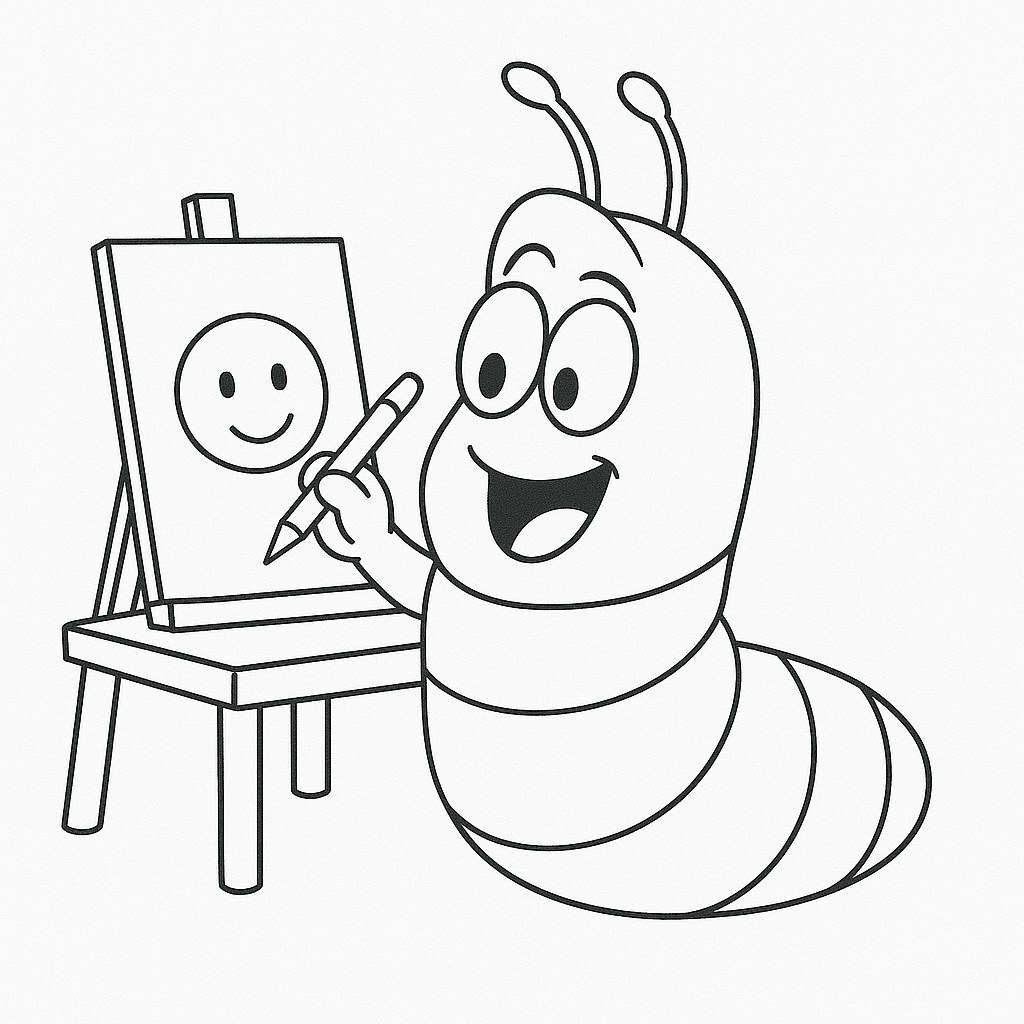 Larva Learning to Draw