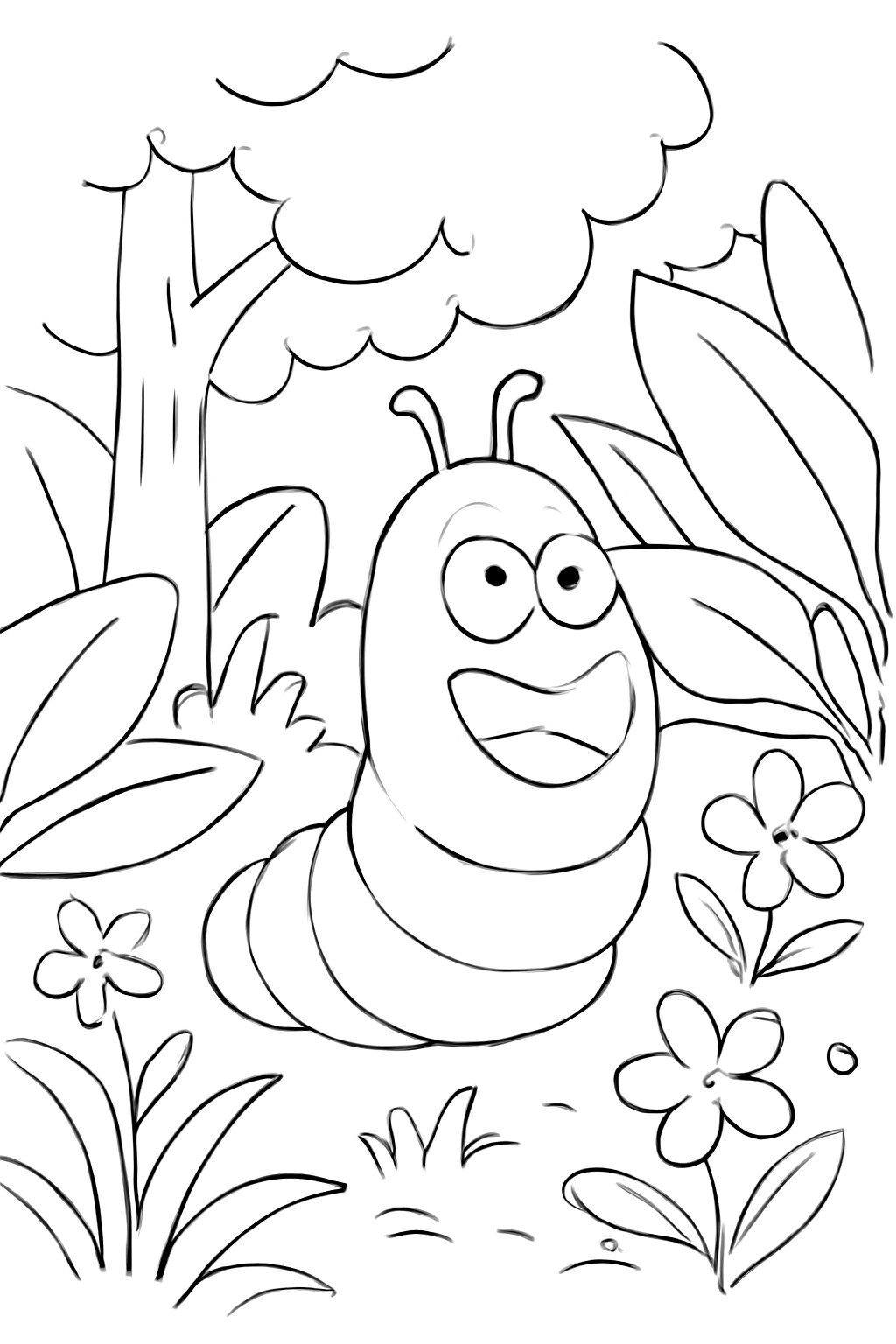 Larva in the Forest