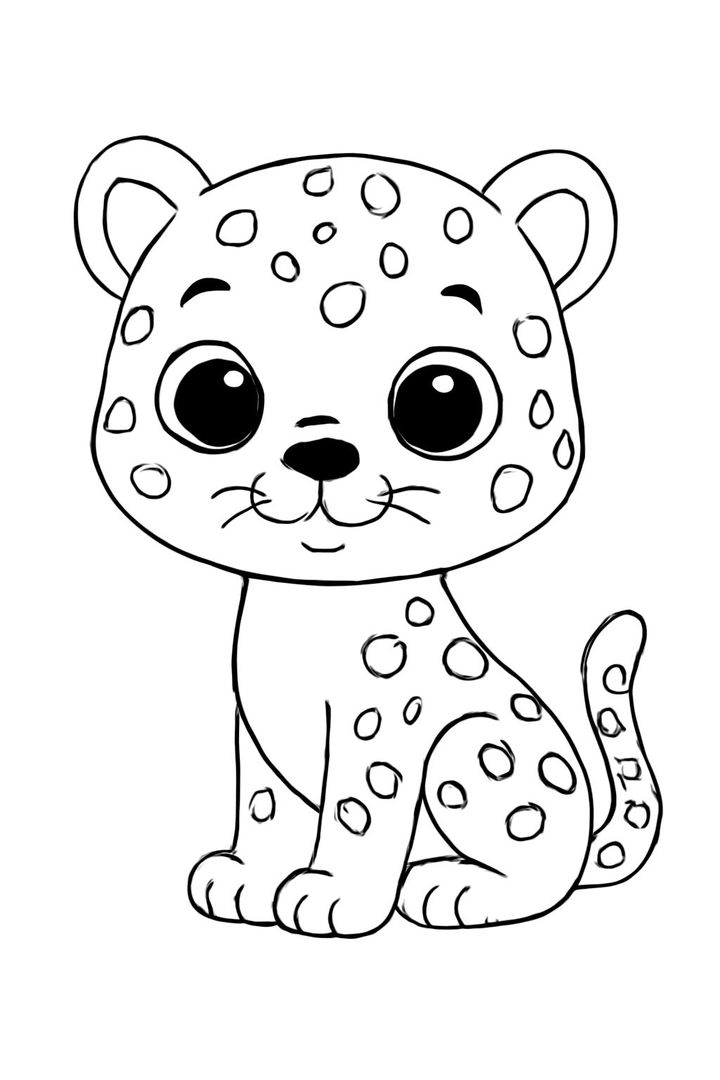 Cute Cartoon Leopard