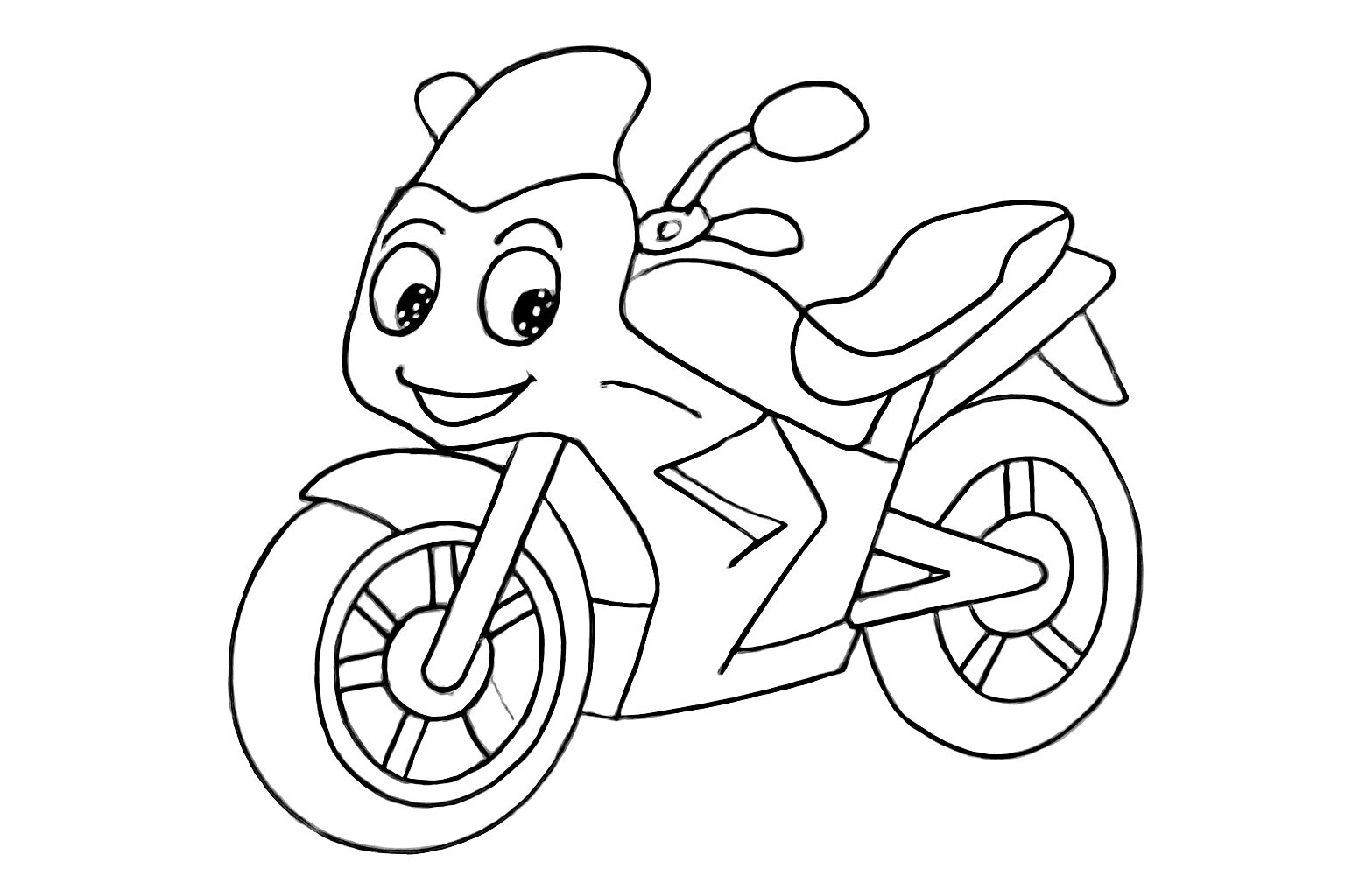Fun Cartoon Motorcycle