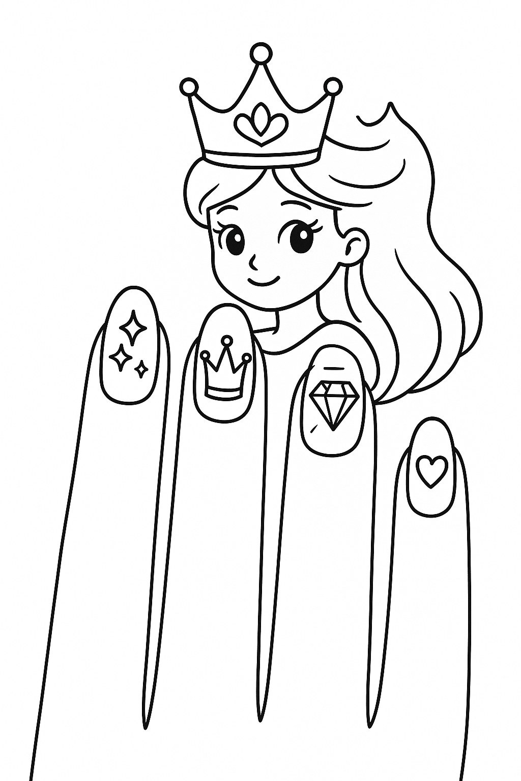 Princess Nail Art Coloring