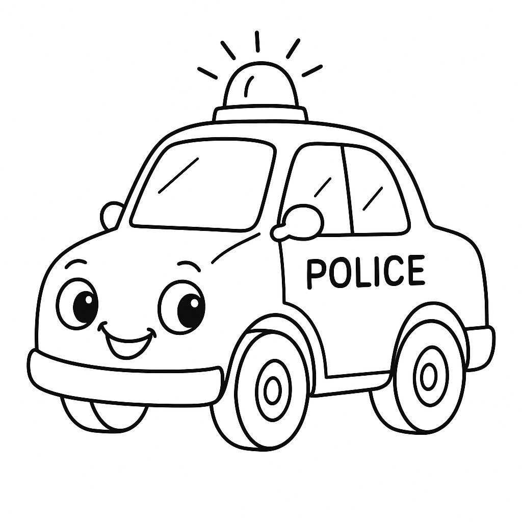 Cartoon Police Car