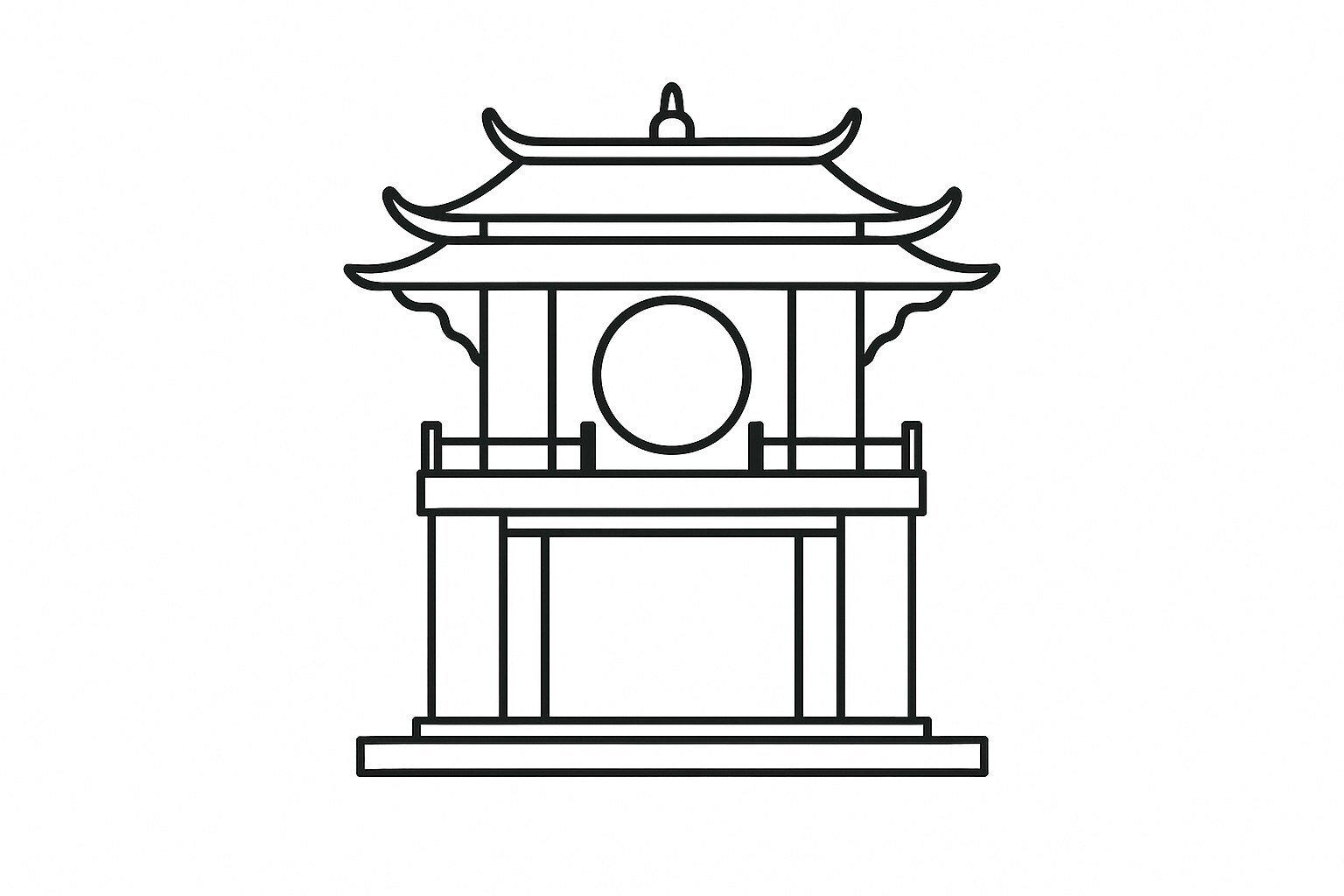 Temple of Literature in Minimalist Style