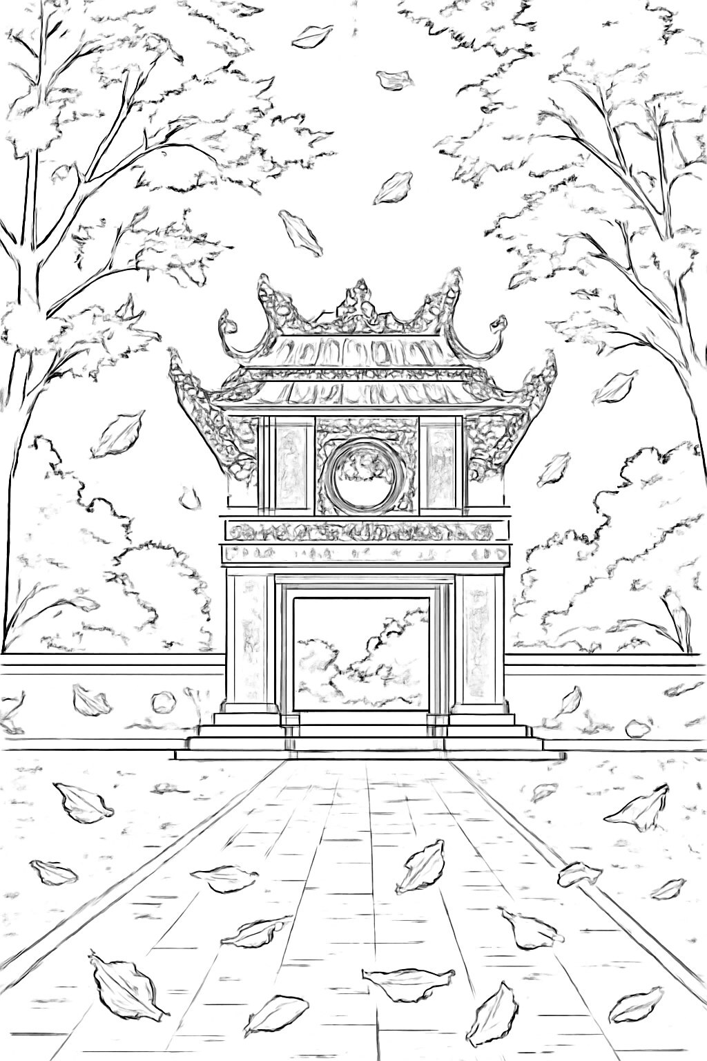 Temple of Literature in Autumn