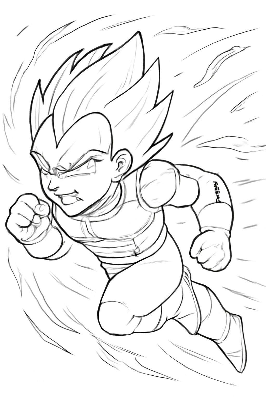 Vegeta Flying