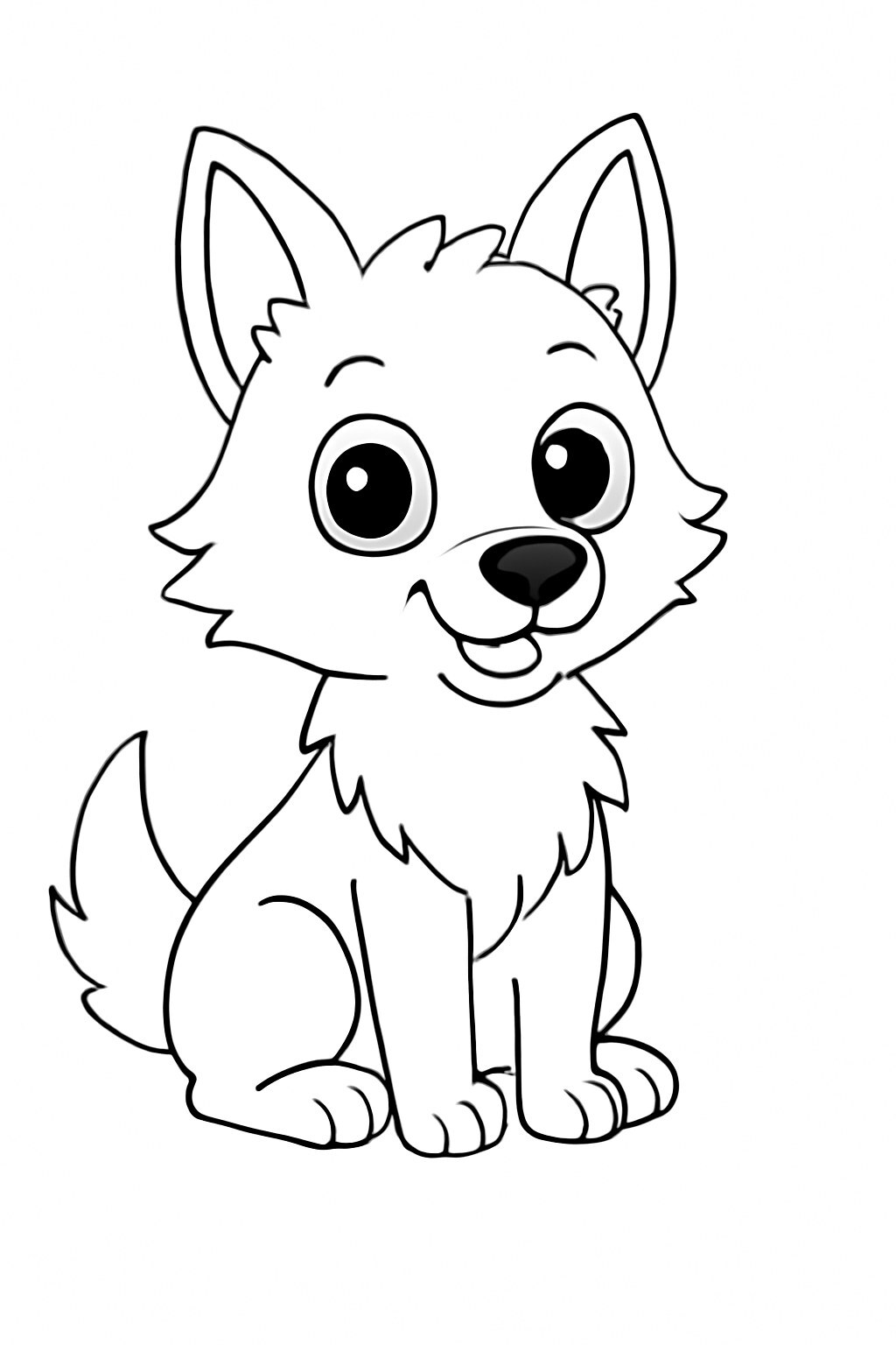 Cute Cartoon Wolf