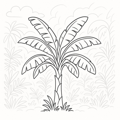 Banana Tree Coloring Pages for Kids – Best Designs 2026