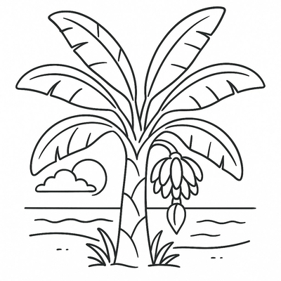 Banana Tree Coloring Pages for Kids – Best Designs 2026