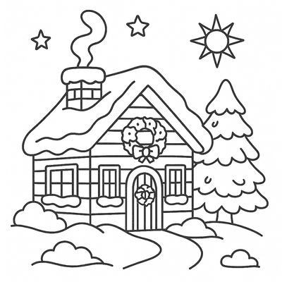 Christmas House Coloring Pages for Kids – Cutest Designs 2026