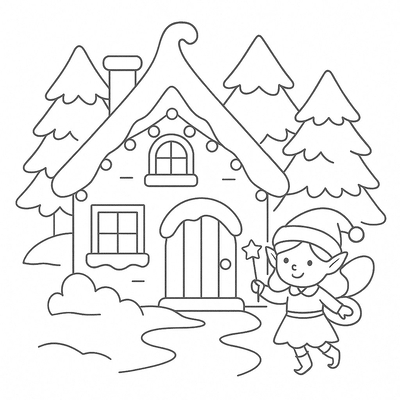 Christmas House Coloring Pages for Kids – Cutest Designs 2026