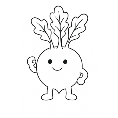 Cute Kohlrabi Coloring Pages for Kids 2026