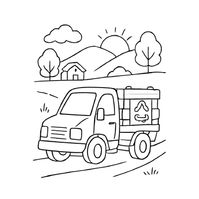 Garbage Truck Coloring Pages for Kids – Creativity &amp; Environmental Learning 2026