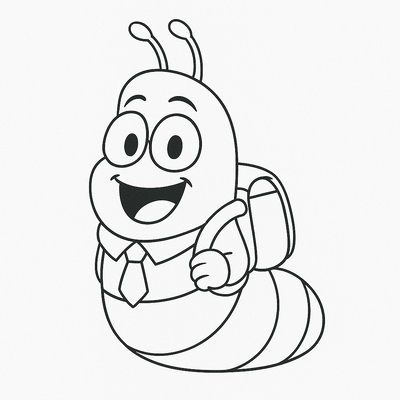 Larva Coloring Pages for Kids 2026 – Cute and Free to Download