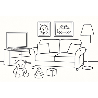 Living Room Coloring Pages for Kids – Creative and Beautiful 2026