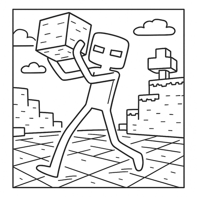 Minecraft Enderman Coloring Pages for Kids – Creative Fun 2026