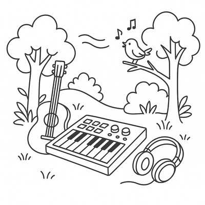 Music Corner Coloring Pages for Kids – Creative Fun 2026