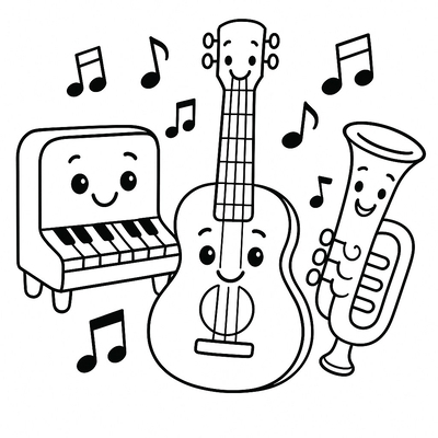 Music Corner Coloring Pages for Kids – Creative Fun 2026