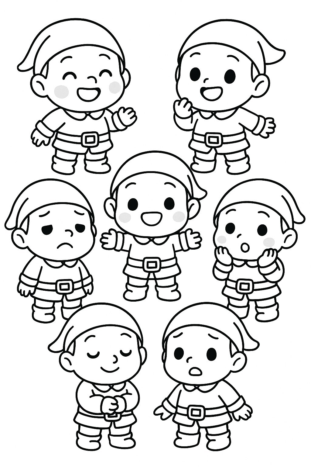 Cute Chibi Coloring Page