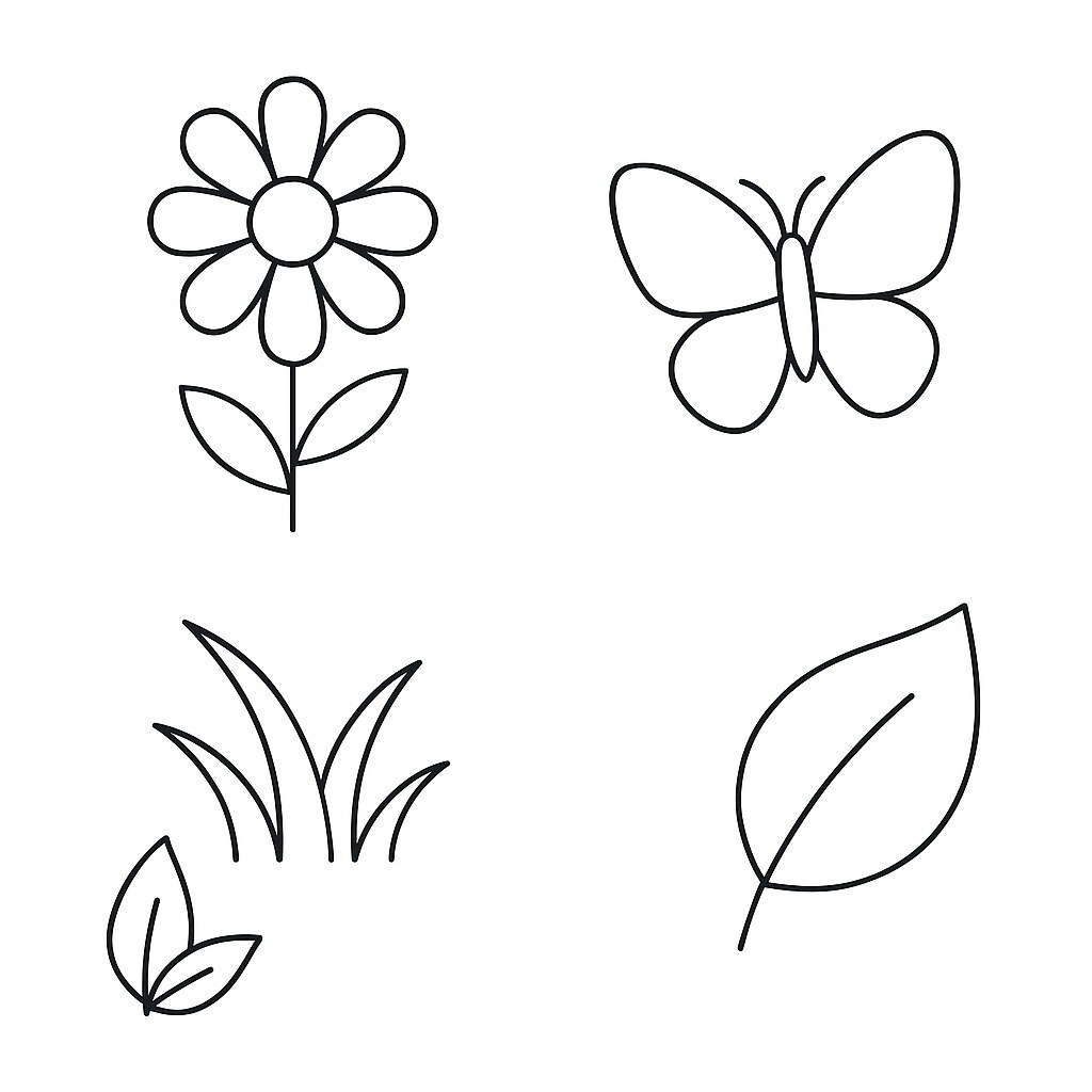 Geometric Flowers and Leaves