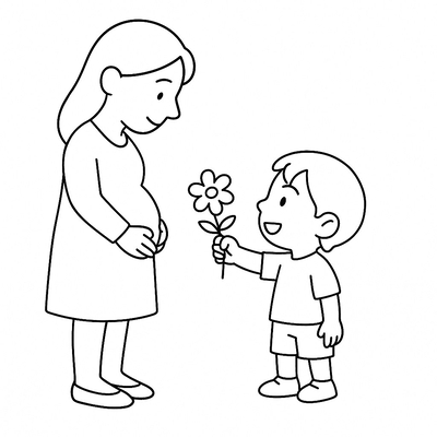 Best Coloring Pages of Kids Giving Flowers to Teachers 2026