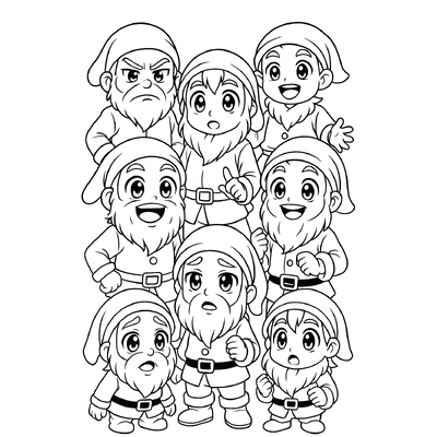 Best Seven Dwarfs Coloring Pages for Kids 2026