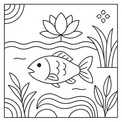 Fish Pond Coloring Pages for Kids to Spark Creativity and Fun Learning 2026